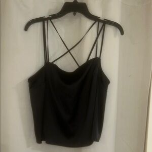 Zara Black Crop Camisole Top